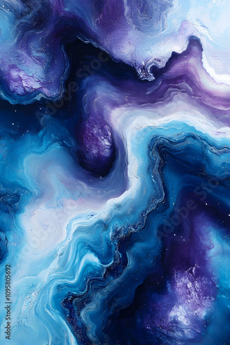Abstract Fluid Painting, Bl...