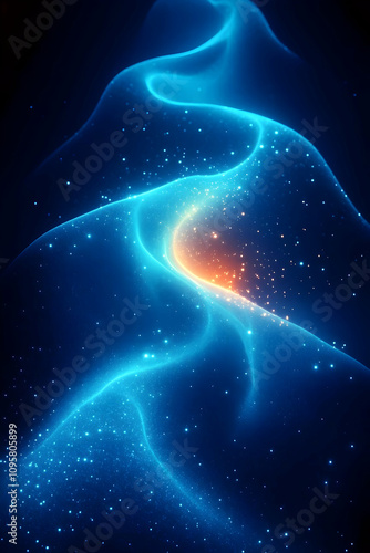 Abstract Blue Energy Wave B...