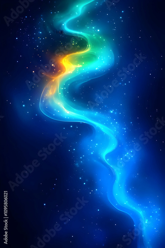 Abstract Blue and Green Ene...
