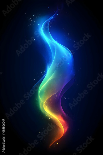Rainbow Wave Abstract Backg...
