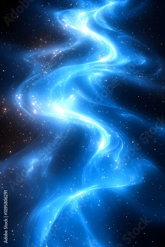 Abstract Blue Nebula Backgr...
