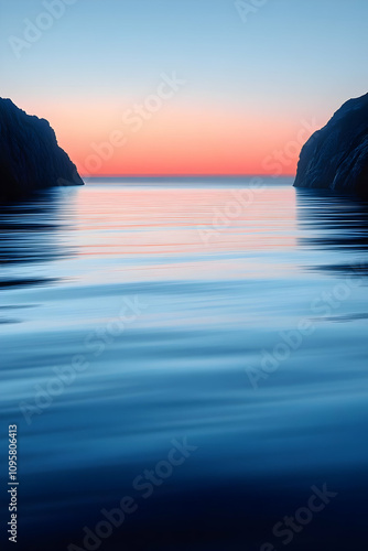 Serene Sunset Seascape, Rea...