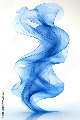 Abstract Blue Smoke Swirl I...