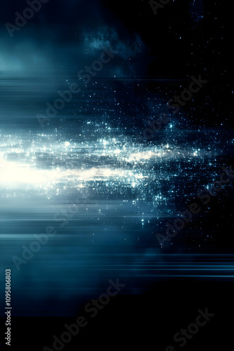 Abstract Blue Starlight Background Illustration