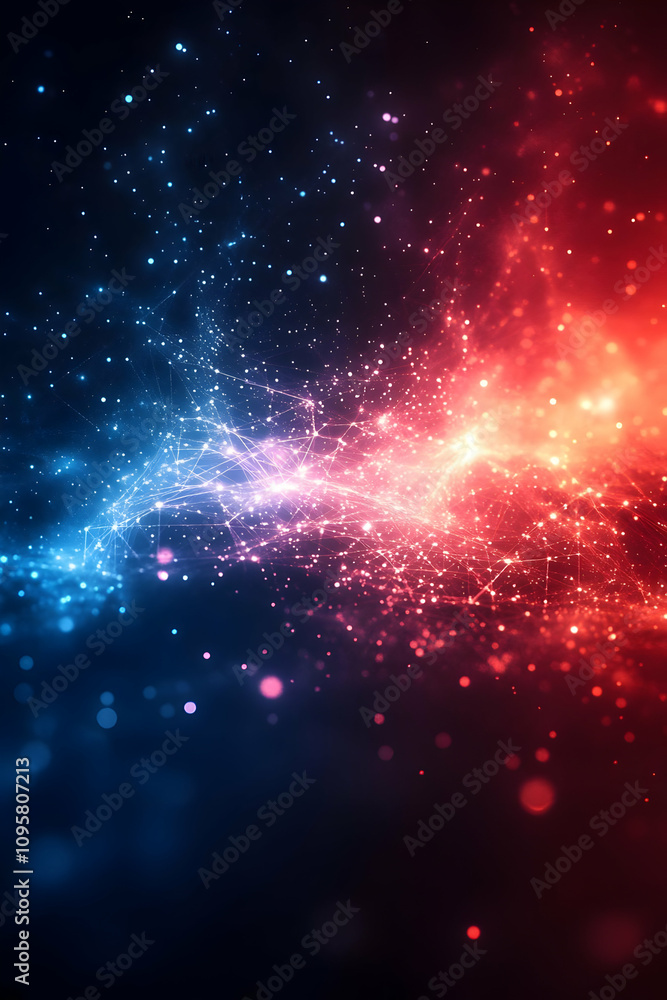 Abstract Red Blue Network Background Illustration Abstract Red Blue Network Background Illustration