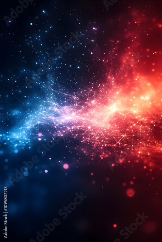 Abstract Red Blue Network Background Illustration