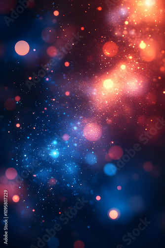 Abstract Background Red Blue Sparkle