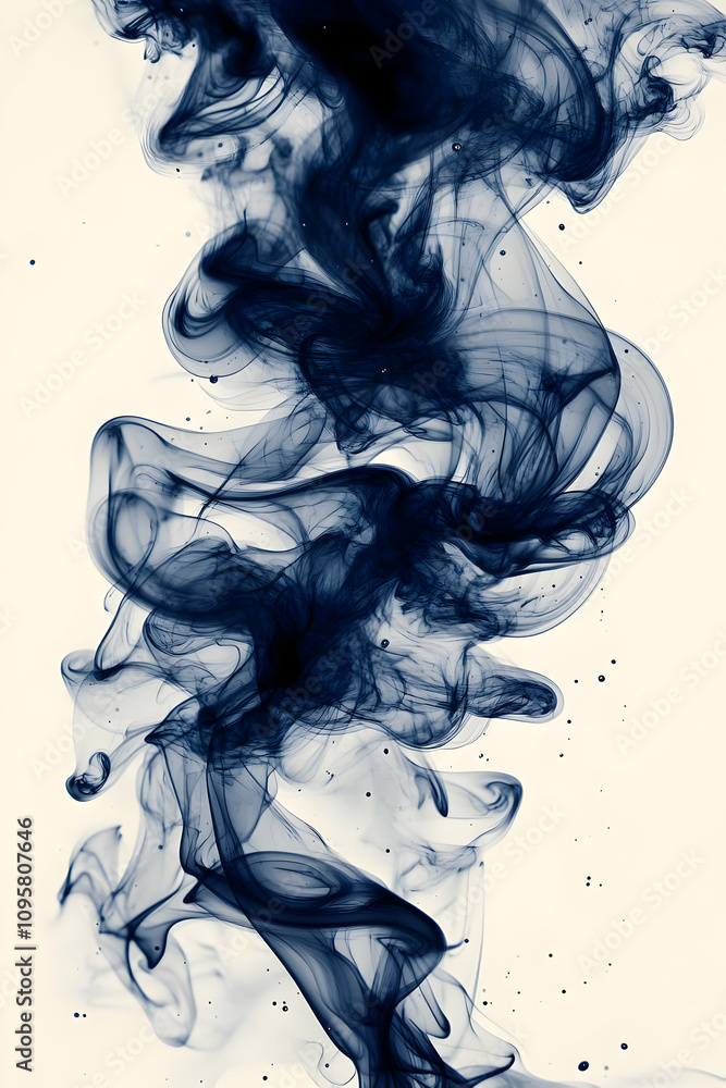 Fototapeta premium Abstract Ink Swirls Background Image