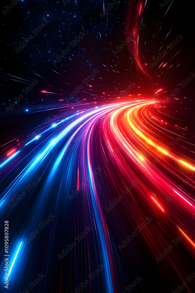 Obraz premium Abstract Speed Light Trails Background