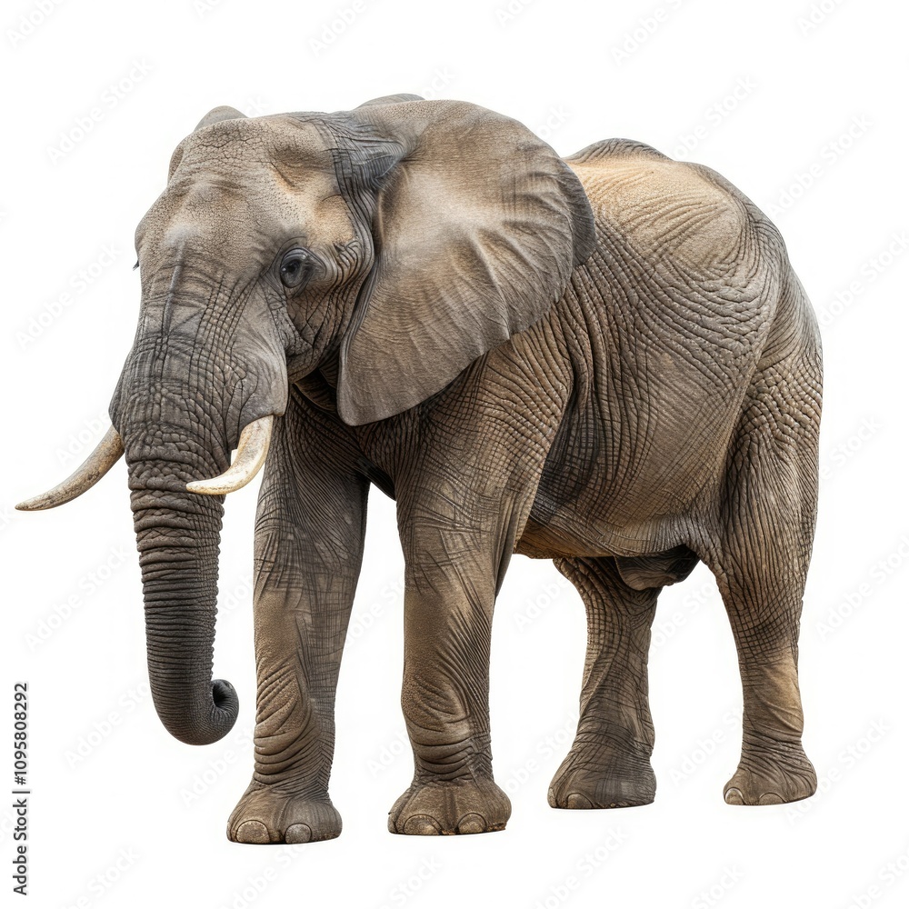 African Elephant isolated on white background. African Elephant isolated on white background.