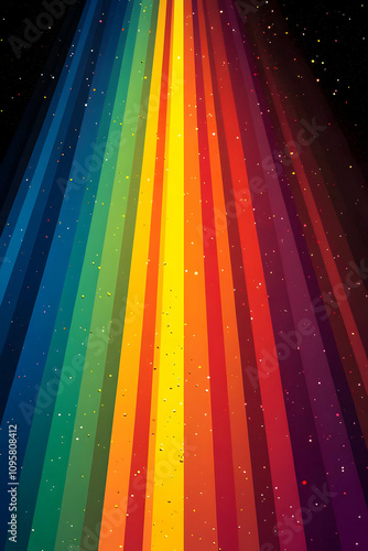 Rainbow Stripes Abstract Ba...