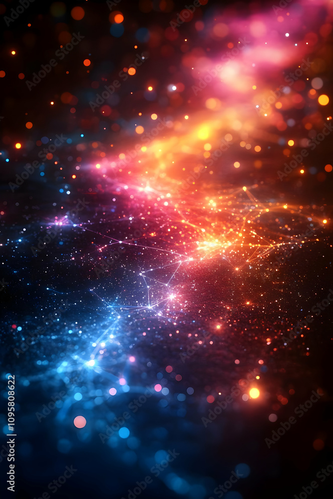 Fototapeta premium Abstract Background Image: Cosmic Network