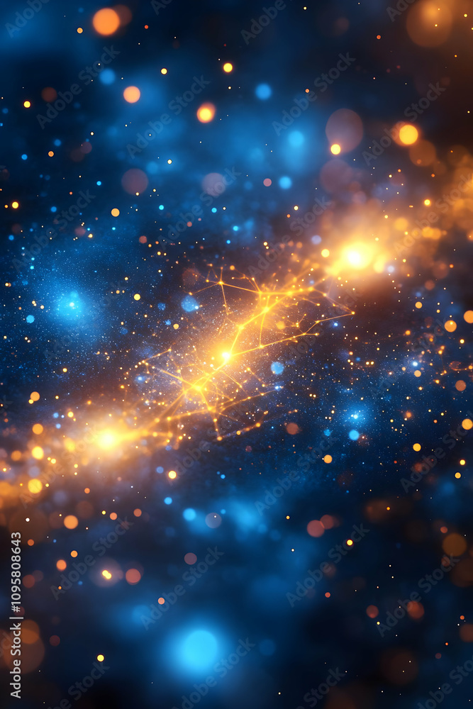 Abstract Background Image: Blue and Orange Nebula Abstract Background Image: Blue and Orange Nebula