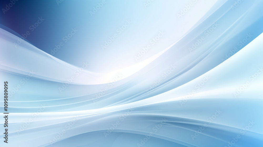 White and light blue medical abstract gradient background, white bokeh blur background