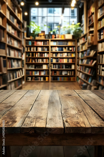Rustic Wooden Tabletop in a...