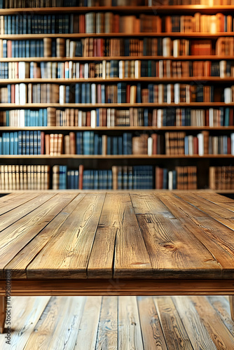 Rustic Wooden Tabletop Libr...