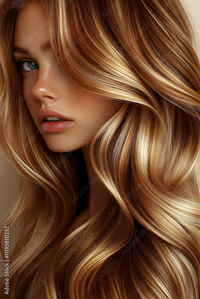 Wavy Blonde Hair Illustration Wavy Blonde Hair Illustration