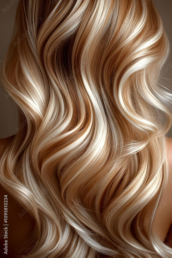 Wavy Blonde Hair Realistic Image