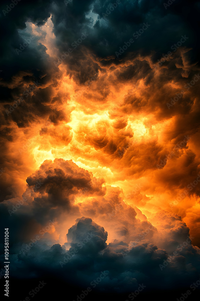 Fiery Sky Abstract Background Illustration Fiery Sky Abstract Background Illustration