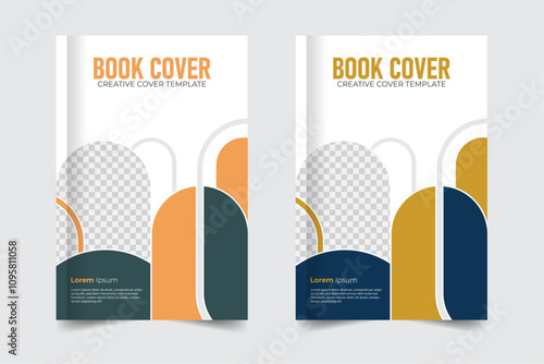 Print-ready business cover or elegant book cover, Creative and minimalist Modern background Colorful book cover corporate and modern new annual report, print-ready business cover
