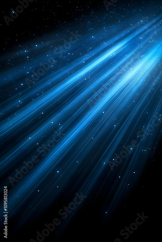 Blue Abstract Light Rays Ba...