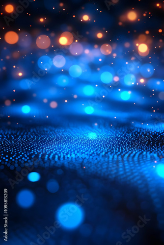Abstract Blue Background wi...
