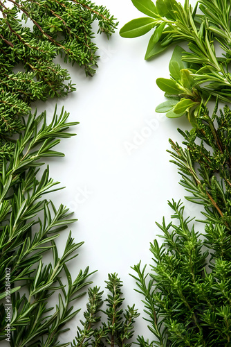 Fresh Herbs Border Illustra...