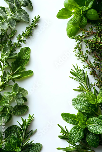 Vibrant Green Herbs Culinar...