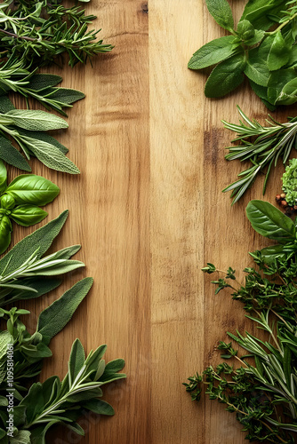 Culinary Herbs Background I...