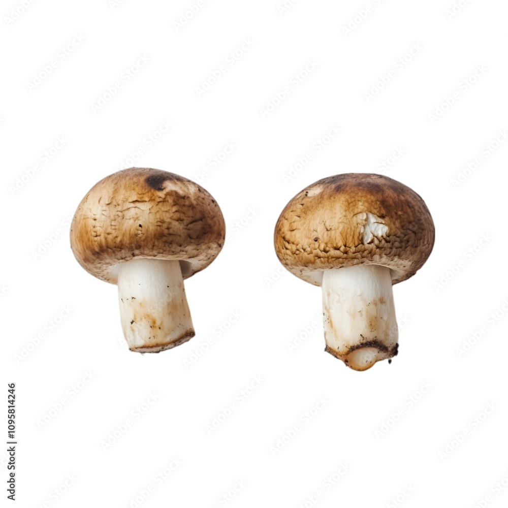 Mushroom PNG cutout isolated on white background.
Mushroom PNG cutout isolated on white background.