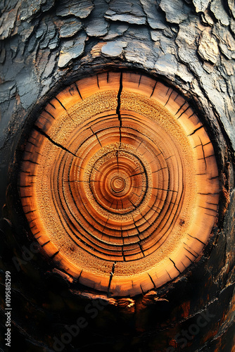 Tree Stump Cross Section De...