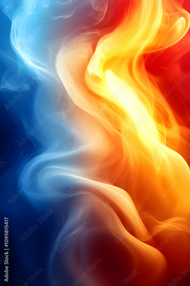 Fototapeta premium Abstract Fire and Ice Background Image