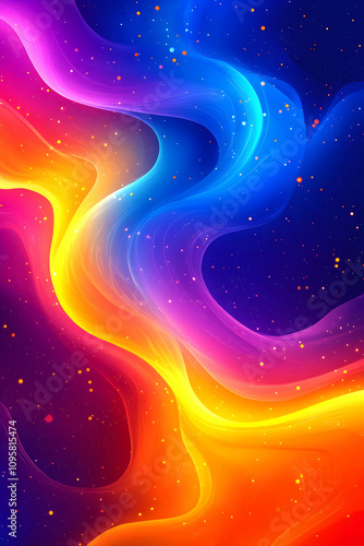 Vibrant Abstract Wave Backg...
