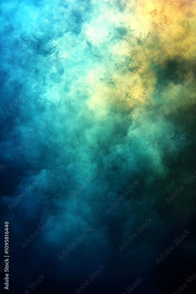 Abstract Teal and Gold Smoke Background Image Abstract Teal and Gold Smoke Background Image