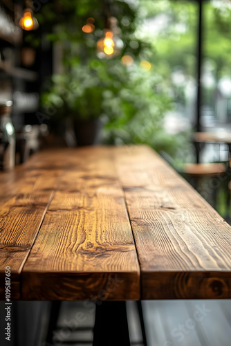 Rustic Wooden Tabletop Back...