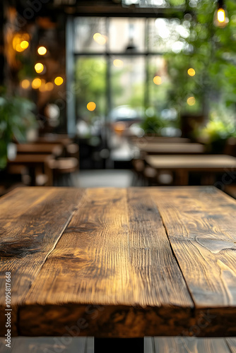 Rustic Wooden Tabletop Back...