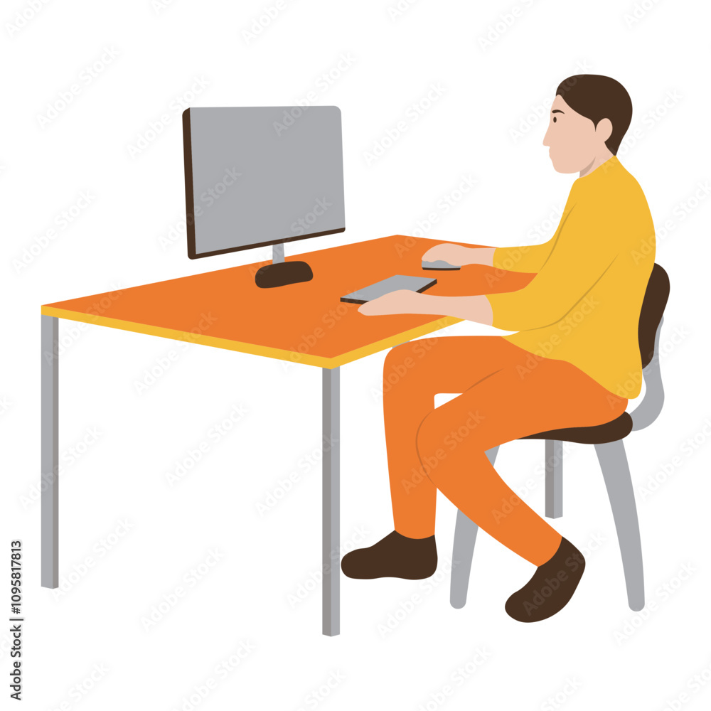 Fototapeta premium World Programmer Day People Illustration. Flat Vector Character.
