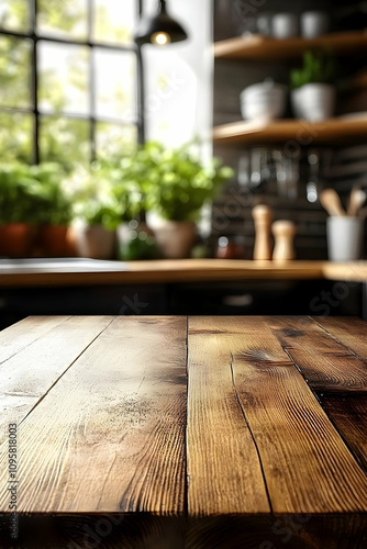 Rustic Wooden Tabletop Back...