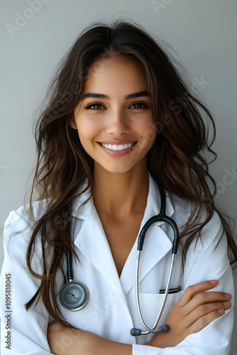 Smiling Female Doctor, Real...