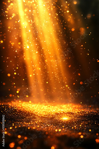 Golden Glitter Abstract Bac...