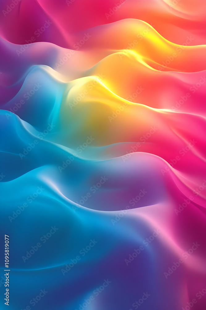 Vibrant Color Waves Abstract 3D Background Vibrant Color Waves Abstract 3D Background
