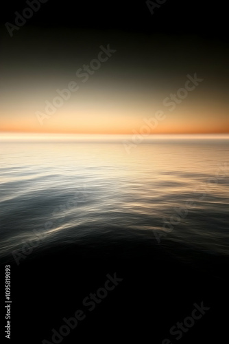 Tranquil Ocean Sunset Backg...