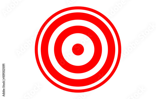 Red target icon . Red darts target aim icon isolated on background . 