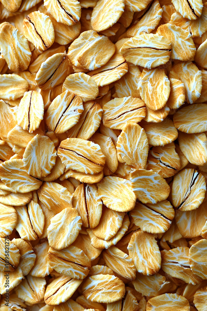 Golden Oat Flakes Detailed Texture Image Golden Oat Flakes Detailed Texture Image