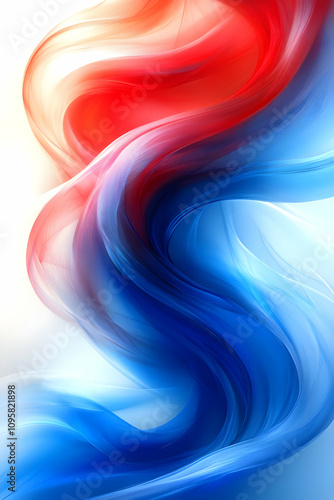 Abstract Swirling Blue Red ...