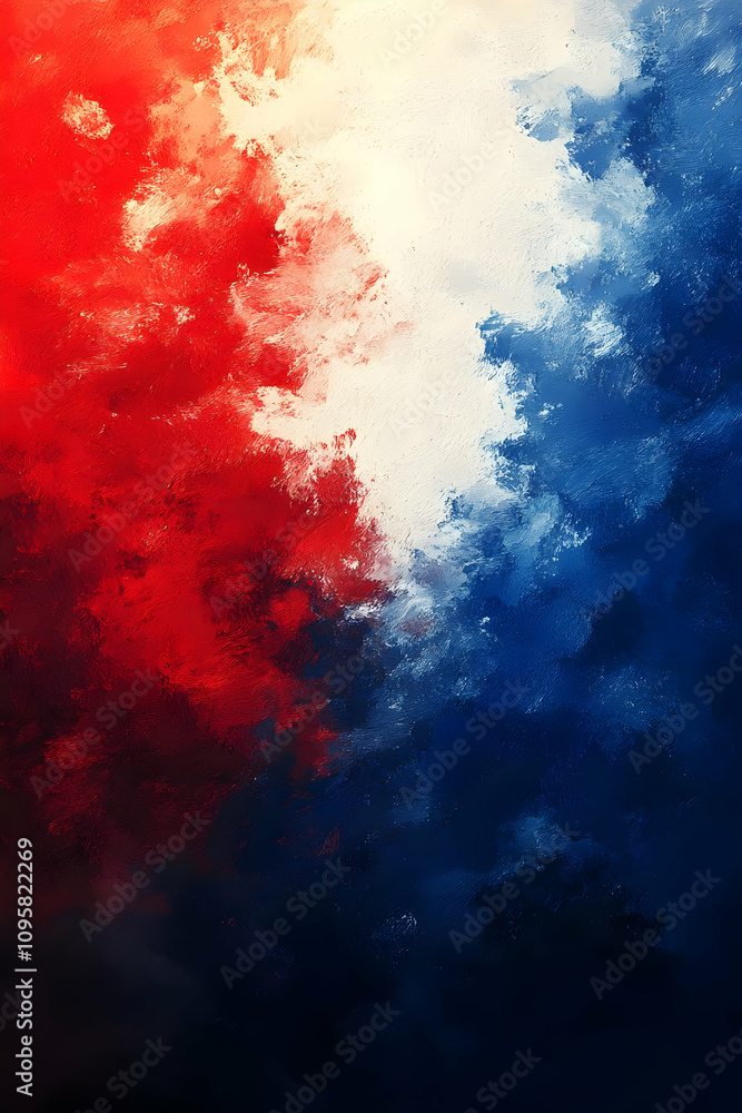 Fototapeta premium Abstract Red Blue White Paint Texture Background