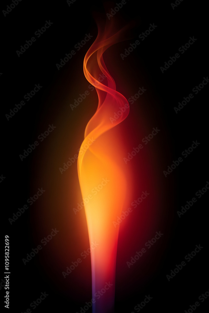 Abstract Orange and Red Smoke Illustration Abstract Orange and Red Smoke Illustration