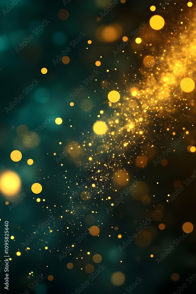 Fototapeta premium Golden Sparkles Abstract Background