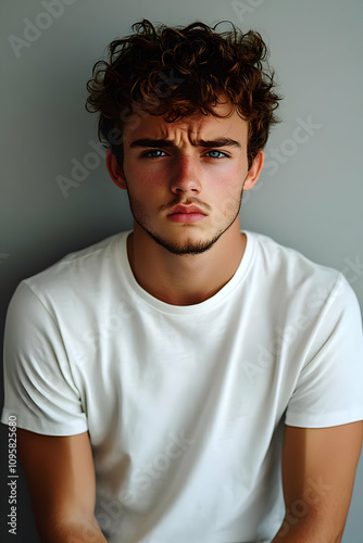 Portrait Photo Young Man Cu...