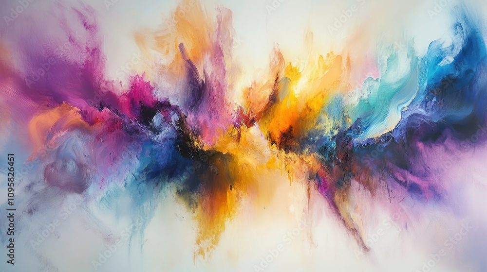 Abstract colorful explosion painting. Abstract colorful explosion painting.